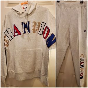 Champion - Hoodie/Sweats Set by Champion- Sweats & Hoodie Both Size Large